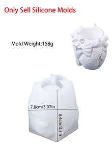 1 قالب سيليكون ثلاثي الأبعاد على شكل قلب لصنع مزهرية، قالب DIY إبداعي لمزهرية على شكل قلب، حامل أقلام، قالب من الجبس لترتيب الزهور والديكور المنزلي
