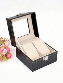 1pc Luxury Large Capacity Watch Storage Box, Watch & Bracelet Display Stand, Watch Case, Unisex, For Mechanical & Electronic Watches. Elegant Black PU Leather Watch Box With Dividers - Holds Watches, Perfect Gift Display Box. PU Leather Watch Box, Watch Storage Case, Watch Display Box, Home Organization, PU Leather 12 Grids Watch Box, Jewelry Display Box, Unisex Watch Storage Box, Travel Storage Box. With Safety Dividers, Perfect Gift Display Box, Desktop Organizer - Multicolor - View 17