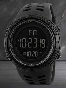 Đồng hồ thể thao điện tử đa chức năng thời trang dành cho nam và nữ, màn hình lớn, ngoài trời - Một cỡ - Xem 11