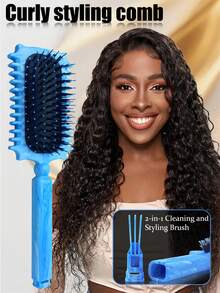 This Curly Hair Styling Wet Brush Features Soft Bristles That Effectively Detangle Curly Hair And Reduce Pulling, Helping To Keep Curls In Place. The Round Brush Design Makes It Suitable For Both Men And Women.