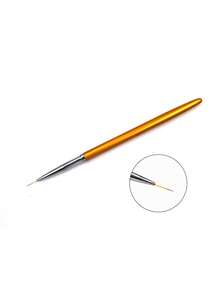 3pcs Nail Art Tools, Nail Art Pens, Metal Rod Flower Line Drawing Pens, Gold Nail Art Pens, Striping Tape Liner Brushes - Multicolor - View 6