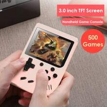 Retro Handheld Console, 400 Brand-New Classic Retro Games, HD Large Screen, Portable And Easy To Carry - The Perfect Gift For Christmas, Thanksgiving, And New Year. - 粉色 - 查看 5