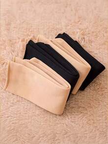 1/2/4/10 双装男女通用加厚保暖袜，中筒羊毛内衬冬季袜，纯色保暖袜 - 彩色 - 查看 4