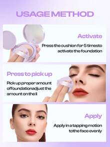 COLORKEY Caviar Cushion Foundation, Covers Blemishes, Evens Skin Tone, Hides Pores, No Need To Remove, Breathable & Long-Lasting, Suitable For Women & Girls In Spring/Summer, Ideal For Y2K Style Parties, Birthdays, Mother's Day Gifts, Best Color Option - 02 Natural - 查看 10