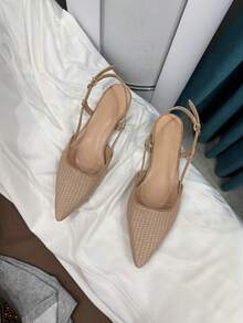 1 Pair Elegant Teenager High Heel Shoes With Ankle Strap, Versatile For Vacation, Festivals, Daily Wear - Camel - View 7