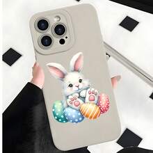 2026 nueva funda de teléfono mate, funda de teléfono conejo de Pascua con impresión de huevos coloridos para iPhone 17 14 13 12 11 Pro Max Se 2022 y  Galaxy S23 S22 S21 S20 A54 A53 A52 A34 A33 A32 A23 A22 A21 A14 A13 A12 A11 A03s A02s A01 A01, funda de teléfono core, regalo de pareja para él y ella, regalo de San Valentín, cumpleaños, festivo - Negro - Ver 3