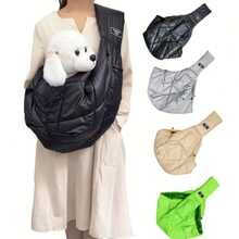 1个宠物狗背包，大容量户外便携式狗狗背带，加厚保暖冬季宠物肩包 - 彩色 - 查看 1