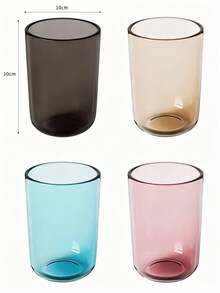 1pc Transparent Gargle Cup, Plastic Bathroom Cup, Reusable Drinking Glass, Elegant Transparent Gargle Cup, Luxury Couple Toothbrush Cup, Suitable For Home And Bathroom Use