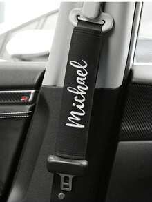 1pc Custom Embroidered Name Car Seat Belt Shoulder Pad, Backpack Shoulder Pad, Seat Belt Anti-Strangle Cover, Multi-Function Shoulder Strap Pad, Universal For All Seasons, Suitable For All Car Models, Can Also Be Used For Backpack Straps, Camera Straps, Luggage Straps, Guitar Bag Straps, Etc - Multicolor - View 4