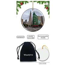Weekino California San Francisco Cable Cars Estados Unidos - Adorno para árbol de Navidad, decoración colgante, decoración para colgar, colección de recuerdos de viaje en la ciudad, porcelana de doble(Paisaje urbano-13379) - Multicolor - Ver 1