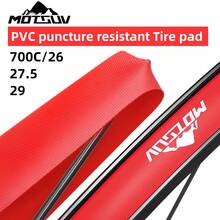 26" & 700C Mountain Road Folding Bike Tire Liner, Anti-Puncture Tube Liner, Universal Fit - Red - View 2