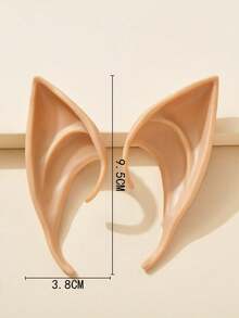 1 Pair Fashionable Minimalist Exaggerated Party Elf Ear Shaped Plastic Earrings - Multicolor - View 5