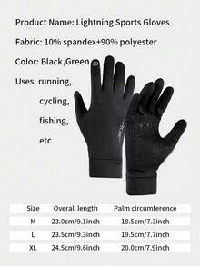 1 Par de Luvas Touchscreen para Outono/Inverno, Antiderrapante, Leve, Adequado para Corrida, Caminhada, Ciclismo, Esportes ao Ar Livre, Quente