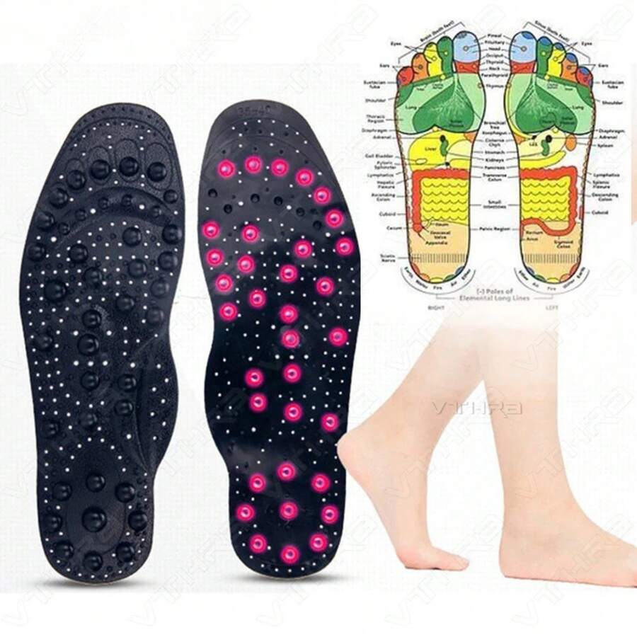 Premium 68 Magnetic Massage Insoles Foot Acupressure Shoe Pads Therapy Slimming Insoles Weight Loss Man & Women Unisex - 1PCS - View 1