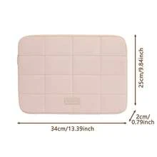 Cute Quilted Tablet Bag Laptop Bag, Soft Padded Laptop Protective Case With Grid Stitching, Anti-Fall And Shock-Absorbing, Suitable For School, Office, And Commuting Back To School Stuff Bag For School Work Laptop Bag For Women Mac Book Casemacbook Case College Essentials Laptop Sleeve - 彩色 - 查看 11