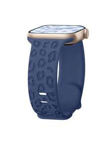 St.siabe حزام مُنقّش متوافق مع مقاسات 45مم، 44مم، 42مم، 41مم، 40مم، 38مم، سلسلة أحزمة سيليكون ناعمة بنمط بوهيمي مزخرف بالأزهار والنمر، متوافق مع S10، 9، 8، 7، 6، 5، 4، 3، 2، 1، SE، جنسي - الأزرق الداكن - مشاهدة 5