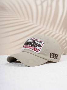 1pc Unisex Embroidered Letter TEATUR Adjustable Baseball Cap, Breathable Sun Protection, Fashionable For Everyday Wear - 黑色 - 查看 3