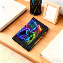 Multifunctional Tri-Fold Wallet, Durable Fabric Wallet, Can Hold Credit Cards, ID And Cash, Cute & Fashionable, With Coin Pouch And ID Window, Printed With Game Patterns, Suitable For Boys - Wallet Game - View 9