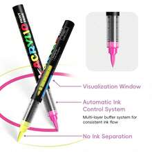 Sistema de tinta gratis Flysea de 9 colores/set, 81 colores en varios juegos de colores, nuevo lanzamiento de mejor calidad y mejor sensación de escritura, especialmente para pintores profesionales - Multicolor - Ver 11