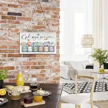 5x7.87 英寸乡村风格圣经经文木质墙饰 - 经典风格人造木印刷品，多用途二维平面墙挂，适用于客厅和卧室，英文，独特礼品之选 - 彩色 - 查看 4