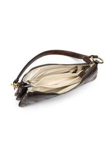 2025秋季新款女士包包 高端通勤腋下包 巧克力色加长拉链单肩包 - 咖啡 - 查看 8