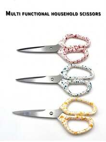 ELephas PLus Tijeras de acero inoxidable de colores | Multiusos para papel/tela/manualidades, herramienta ergonómica de costura y sastrería - tijeras moteadas - Ver 2