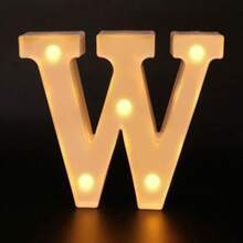 26 Letter LED Lights Luminous Number 0-9Lamp Wedding Birthday Christmas Decoration Decoration Night Light Party Bedroom 16CM Height (Without Battery) - White - View 20