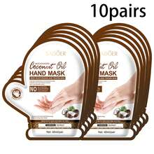 1/3/5对装保湿手膜，温和去除老茧，减少皱纹和暗沉，防止皮肤干燥脱皮，令双手柔软光滑，椰子油配方，适合日常护理干燥、老化和皲裂的双手，男女皆宜。