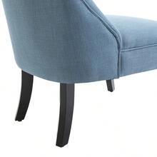 HOMCOM TV Chair, Relaxation Chair With Backrest Cushion And Raised Legs, Linen In Blue, 52.5x69x77cm, Comfortable For Living Room On Site. - 1 - 查看 5