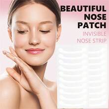 Set de 30 piezas de tiras conformadoras de nariz 4D, pegatinas para minimizar las alas de la nariz, cintas de entrenamiento facial, herramientas de maquillaje diario, adhesivo invisible y natural, adecuado para look sin maquillaje, maquillaje pesado, cosplay, excelente para regalos de Navidad