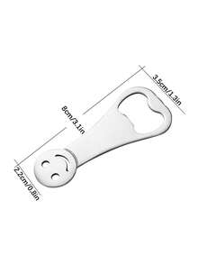 1pc/2pcs/4pcs/Set Stainless Steel Smiling Face Beer Bottle Opener Kitchen Tool, Gift For Father - Grey - View 11