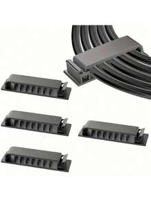 Eight Hole Single (Conventional Adhesive) Wire Fixing Clip - Self-Adhesive Wire Organizer
