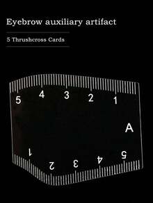 5pcs Eyebrow Template Set, Eyebrow Micro-Sculpting Design Ruler, Transparent Pvc Eyebrow Shaping Ruler, Eyebrow Measuring Tool - Multicolor - View 3