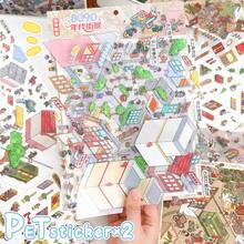 Naklejki 3D z miniaturowymi scenami, naklejki 3D stereoskopowe z mikrokrajobrazami małych domków, naklejki DIY do samodzielnego wykonania dla dorosłych, naklejki na zabawki, scrapbooking, odpowiednie do dekoracji słupków, naklejki DIY, na Boże Narodzenie, prezenty dla przyjaciół, artykuły do scrapbookingu, zabawne naklejki, naklejki na laptopa, naklejki na telefon Kindle - Wielokolorowe - Zobacz 9