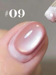 MISS SHAKA 10毫升秋冬美甲冰透明粉蓝玻璃珠猫眼凝胶指甲油超闪灯泡猫眼脚趾甲油美甲艺术美甲沙龙居家DIY美甲用品圣诞美甲 - 彩色 - 查看 7