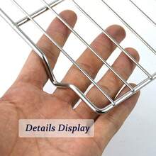 Grilling Rack Heavy Duty Wire Grate Oven Roasting Rack 5.3 X 8.75 Inch Rectangle Baking Cooling Steaming With 4 Legs Stainless Steel Rack 5.3"X8.75"22.2X13.5cm - 11"*15.4" - View 4