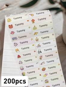 Custom Waterproof Stickers, Personalized Name Label Stickers, Custom Name Labels, Customizable Stickers, Stickers For Kids, Cute Stickers, Cartoon - Style 4 - View 8