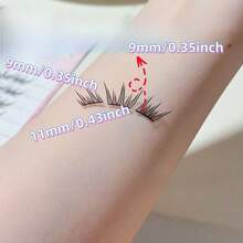 LIMEIKAI 16对自然纤薄轻盈蓝色水滴形假睫毛，浓密型 - D - 查看 4