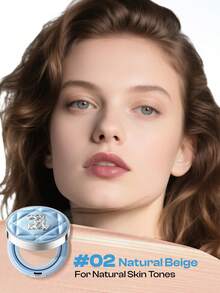 COLORKEY Luxury Caviar Makeup Cushion Cream, Foundation Cream, Cover Under Blemishes & Skin Discoloration, Long-Lasting, Invisible Pore, Lightweight, Breathable, For Beginner For Women For Daily Use, Gift For Women Mom Wife Sister Teen Girl Friend, For Party, For Travel - 02 自然 - 查看 3