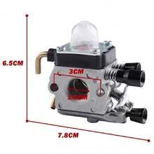 Carburador Carb, Reemplazo del carburador para STIHL FS38 FS45 FS46 FS55 FS74 FS75 FS76 FS80 FS85 - Plateado - Ver 5