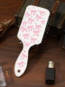 Square Air Cushion Comb, Anti-Static Airbag Comb, Fluffy Hair Styling Comb For Girls, Bow Design Hair Cushion Comb, Anti-Static Smooth Massage Paddle Hairbrush - Multicolor - View 5