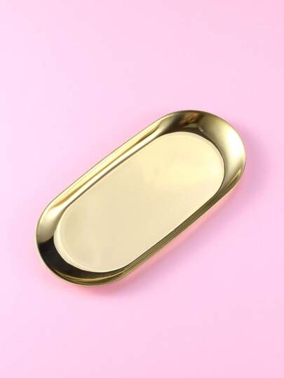 Paleta ovalada multifunción, acero inoxidable 430, 18*8.6cm, disponible en dorado/plateado/negro/colorido, bolsa autoadhesiva OPP, decoración de habitación