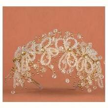 1 chiếc nơ đeo cổ kiểu dáng giản dị đính pha lê giả, phụ kiện hoàn hảo cho ngày Valentine. - băng đô - Xem 5