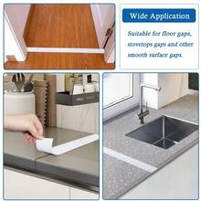 1pc 5cm/1.96in Peel And Stick Floor Transition Strips, Self-Adhesive Wood Grain Flooring Edge Trim, Easy To Cut Edge Sealing Tape - Ideal For Seamless Indoor Wall And Subfloor Decor, Gap Coverage, For Home And Construction Projects, Multi-Purpose Wood Grain Surface - Multicolor - View 9