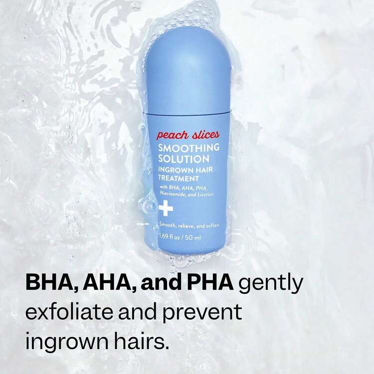Smoothing Solution Ingrown Hair Treatment (1.69 Oz) - Smooth, Relieve, Soften Skin - 360 Roller - BHA, AHA, PHA, Niacinamide, Licorice - Vegan & Cruelty Free - Korean Skin Care & Beauty - 藍色 - 查看 4