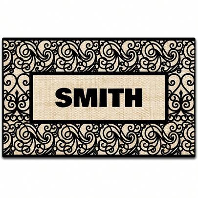 Felpudo de bienvenida personalizado con el nombre de la familia, felpudo de entrada personalizado para la puerta principal para decoración exterior, regalo de inauguración de la casa, decoración del hogar, regalo de inauguración de la casa, felpudo de Navidad personalizado, felpudo de bienvenida personalizado para el patio, regalo de Acción de Gracias, regalo del Día de Navidad, felpudos personalizados para decoración exterior - 24"X16"/30"X18"