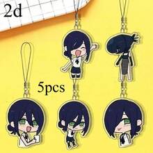 Set de 5 llaveros acrílicos con personajes de anime, adecuados para accesorios de teléfono y decoración de llaves de coche - Multicolor - Ver 7