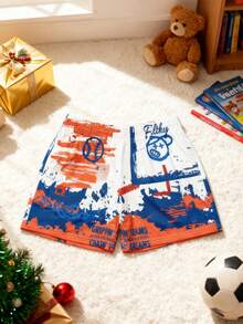 Ice Cream Shorts Boy Clothes, Gifts For Teen Kids Boys Unisex, Trunks Sweatpants Underwear Pants, Boys Christmas PaJChristmas Birthday Gifts For Teenage Dress, Thanksgiving Outfit, School Sport Running Pants, Running Pants, Basketball Shorts - 白色塗鴉 - 查看 2