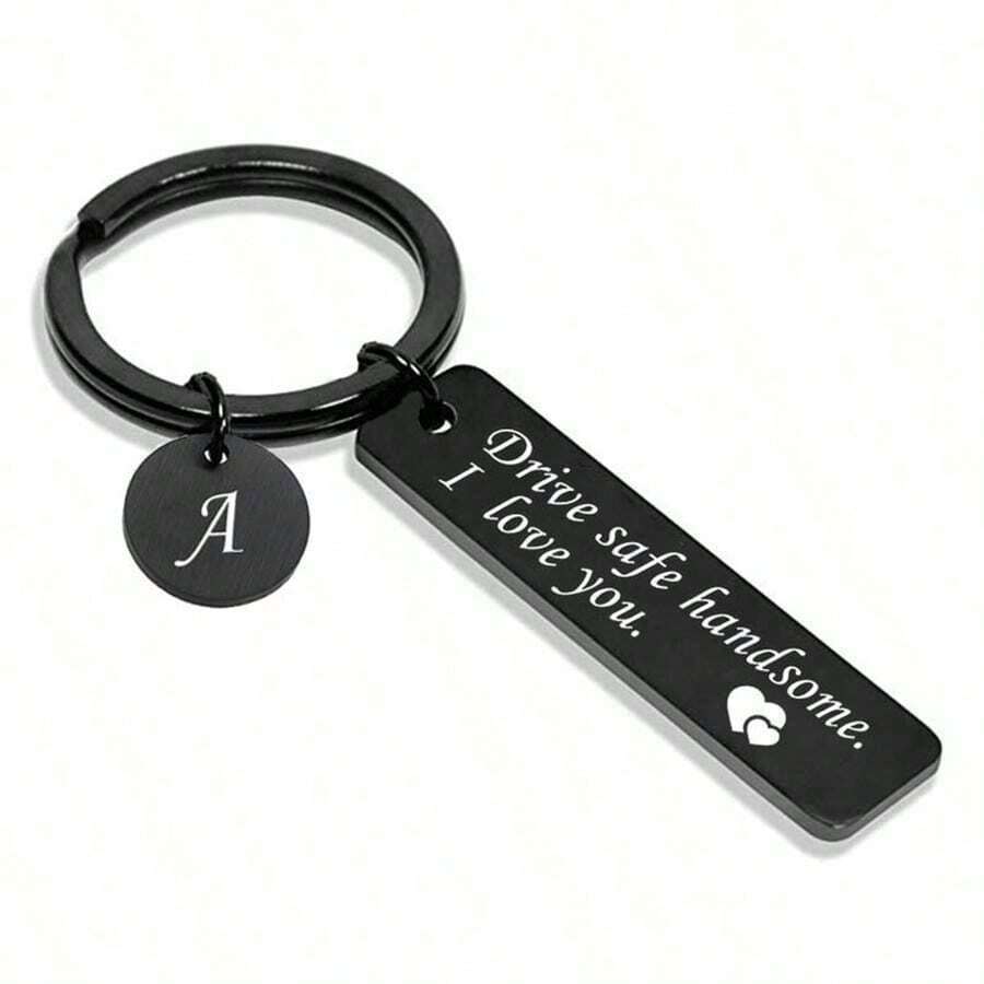 A-Z"Car Keychain For Men, Driving Education Drive I Need You Here With Me Love You Keychain For Men " - màu đen - Xem 1