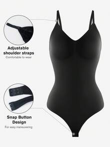 2pcs Women Seamless Backless Shapewear, Tummy Control Jumpsuit, Waist Trainer, Butt Lifter - Multicolor - View 8